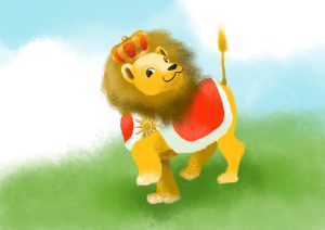 ライオンの王様のイラスト